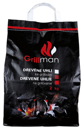 6110002 GRILLMAN Dřevěné uhlí 2 kg GRILLMAN