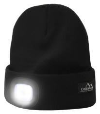 14021 Čepice BLACK s LED svítilnou USB nabíjení 14021 COMPASS