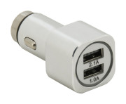 07405 Zástrčka 2xUSB 5V (1,0+2,1A) 12/24V METAL 07405 COMPASS