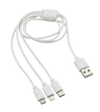07705 Nabíjecí USB kabel 3in1 (micro USB, iPhone, USB C) 07705 COMPASS