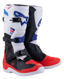 M130-509-445 boty TECH 3, ALPINESTARS bílá/černá/modrá/červená, vel. 44,5 ACI