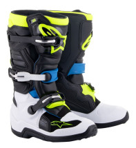 M132-26-42 boty TECH 7 S, ALPINESTARS, dětské černá/bílá/žlutá fluo/modrá, vel. 42 ACI