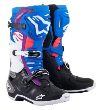 M130-488-43 boty TECH 10 SUPERVENTED, ALPINESTARS, perforované modrá/fialová/růžová/bílá/šedá/černá, vel. 43 ACI