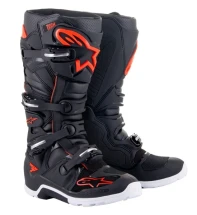 M130-492-495 boty TECH 7 ENDURO, ALPINESTARS černá/červená fluo/bílá, vel. 49,5 ACI