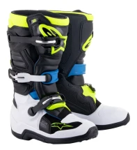 M132-26-405 boty TECH 7 S, ALPINESTARS, dětské černá/bílá/žlutá fluo/modrá, vel. 40,5 ACI