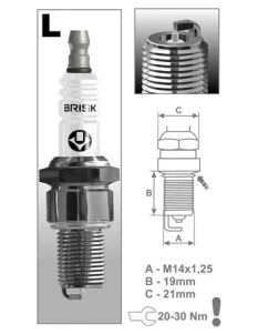 M231-016 zapalovací svíčka L11S řada Silver, BRISK - Česká Republika ACI