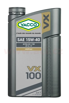 MY 30372 Motorový olej YACCO VX 100 15W40, 2 L ACI