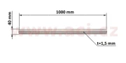 VK P8940N univerzální roura výfuku 1 m NEREZ, vnější průměr 40 mm, tl. 1,5 mm TYLL VK P8940N ACI