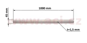 VK P8945N univerzální roura výfuku 1 m NEREZ, vnější průměr 45 mm, tl. 1,5 mm TYLL VK P8945N ACI