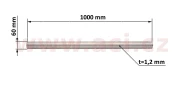 VK P8960N univerzální roura výfuku 1 m NEREZ, vnější průměr 60 mm, tl. 1,2 mm TYLL VK P8960N ACI