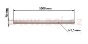 VK P8970N univerzální roura výfuku 1 m NEREZ, vnější průměr 70 mm, tl. 1,5 mm TYLL VK P8970N ACI
