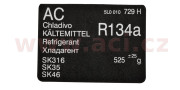 5L0010729H štítok AC, prost. chladiaci R134a ... ORIGINÁL 5L0010729H V.A.G