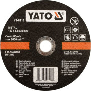 YT-5923 Kotouč řezný na kov 125 x 22 x 1,2 mm YT-5923 YATO