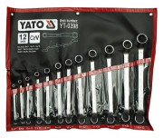 YT-0398 Sada klíčů očkových 12ks 6-32 mm ohnuté YT-0398 YATO