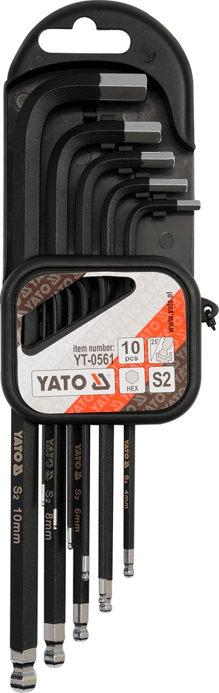 YT-0561 Sada klíčů imbus s kuličkou 10 ks extradelší YT-0561 YATO