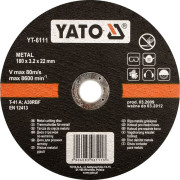 YT-5920 Kotouč řezný na kov 115 x 22 x 1,2 mm YT-5920 YATO