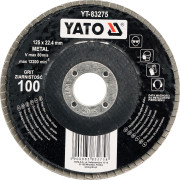 YT-83275 Kotouč lamelový brusný na kov 125x22,4mm P100 YT-83275 YATO