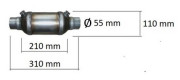PSKER10-103R55-E5 Katalyzátor univerzální svodový - benzín EURO 5 JMJ