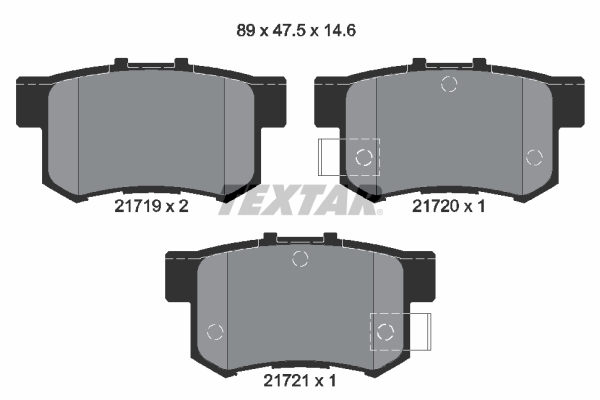 2171901 Sada brzdových destiček, kotoučová brzda epad TEXTAR