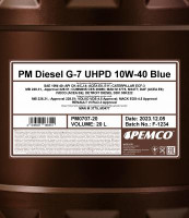 SCT - MANNOL Motorový olej Pemco Diesel G-7 UHPD 10W-40 Blue 20 l  (PM0707-20)