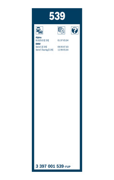BOSCH List stěrače Twin  (3 397 001 539)