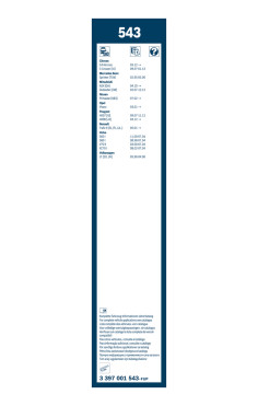 BOSCH List stěrače Twin  (3 397 001 543)