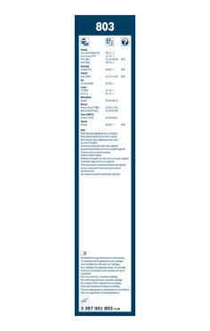 BOSCH List stěrače Twin  (3 397 001 803)