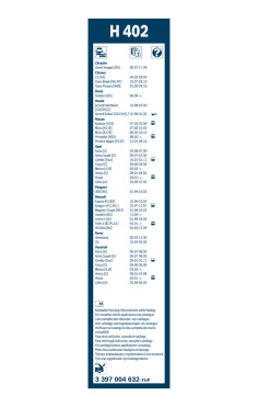 BOSCH List stěrače Rear  (3 397 004 632)