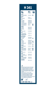 BOSCH List stěrače Rear  (3 397 004 755)
