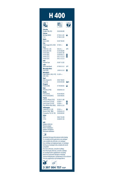 BOSCH List stěrače Rear  (3 397 004 757)