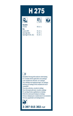BOSCH List stěrače Rear  (3 397 015 302)