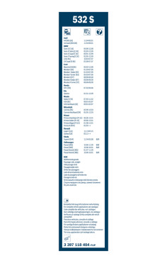 BOSCH List stěrače Twin  (3 397 118 404)