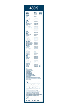 BOSCH List stěrače Twin  (3 397 118 541)