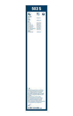 BOSCH List stěrače Twin  (3 397 118 566)