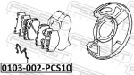 FEBEST Pružina, obložení kotoučové brzdy  (0103-002-PCS10)