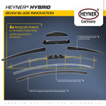 HEYNER List stěrače HYBRID  (036000)