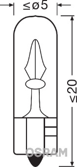 OSRAM Žárovka, osvětlení přístrojů ORIGINAL  (2723)
