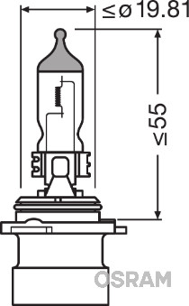 OSRAM Zarovka, dalkovy svetlomet ORIGINAL  (9006XS)
