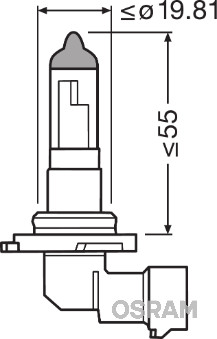 OSRAM Žárovka, hlavní světlomet ORIGINAL  (9145)